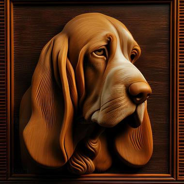 3D model Basset Hound dog (STL)